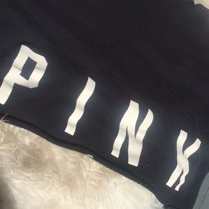 Pink cropped hoodie